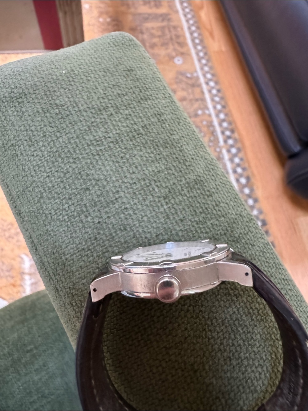 Raymond Weil Silver Dial Watch with Dark Brown Leather Strap - Picture 7 of 9